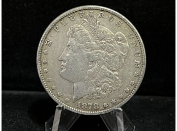 1878 P Morgan Silver Dollar - Very Fine - 8 Tail Feather