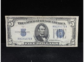 1934 D 5 Five Dollar Silver Certificate
