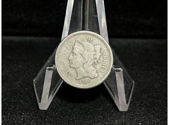 1865 Three Cent Nickel - Fine