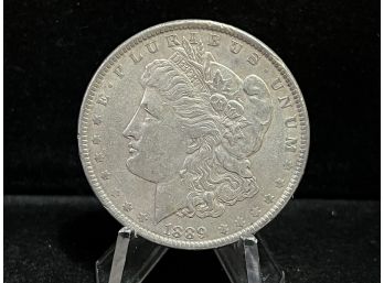 1889 P Morgan Silver Dollar - Almost Uncirculated