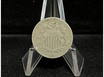 1866 Shield Nickel - Fine