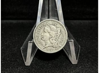 1866 Three Cent Nickel - Fine