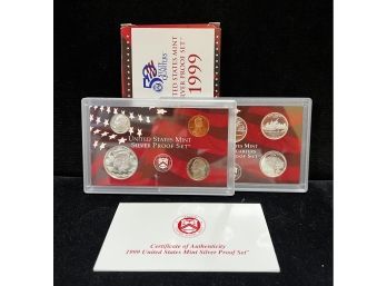 1999 United States Mint Silver Proof Set 10 Coins - Low Mintage Set