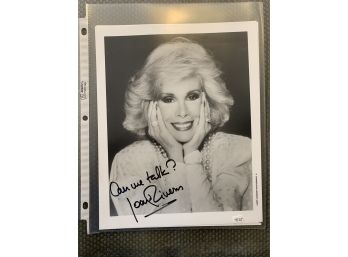 Joan Rivers  Signed B/W Photo - Comedian