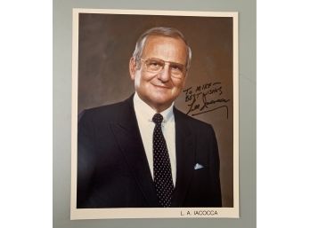 Signed 8 X 10 Glossy Photo Of American Executive Lee Iacocca