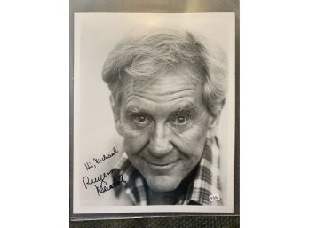 Burgess Meredith  Signed B/W Photo - Twilight Zone & Rocky