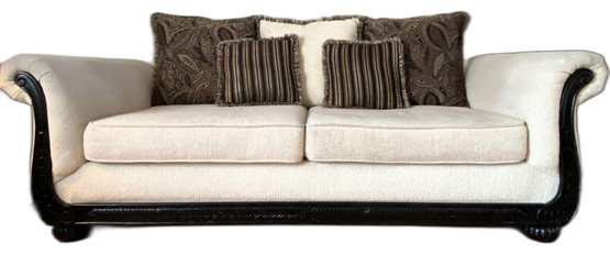 Washington Furniture Sleigh Styled Sofa With Reversible Pillows - (LR)