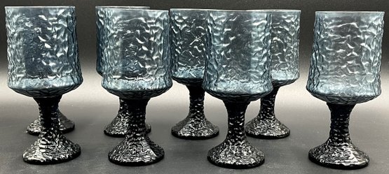 Vintage Lenox Impromptu Blue Wine Goblets-crystal - (FR)
