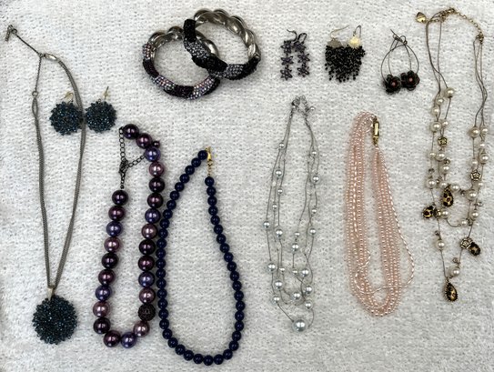 Vintage Cocktail Jewelry #9 Necklaces, Bracelets & Earrings - (KS)