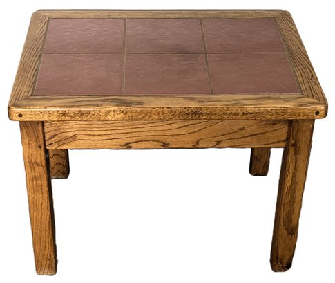 Wood Tile Top End Table