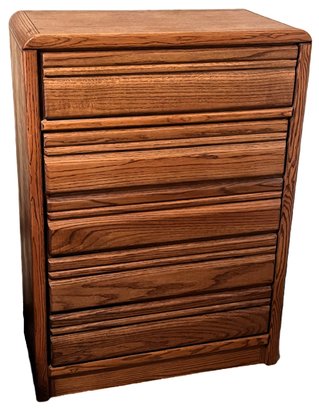Wood 5 Drawer Dresser - (BR1)