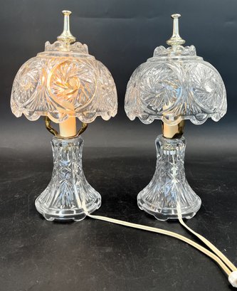 Vintage Pressed Glass Lamps - (K3)