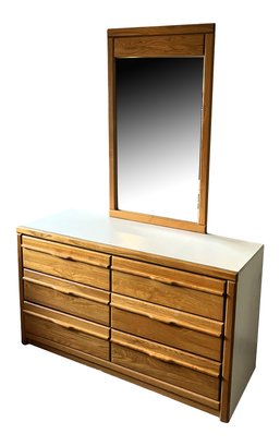 Wood & Composite 6 Drawer STANLEY FURNITURE CO. Dresser & Mirror - (BBR)