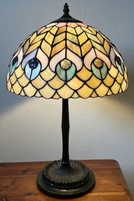 Metal-Stained Glass Table Lamp - (BBR)