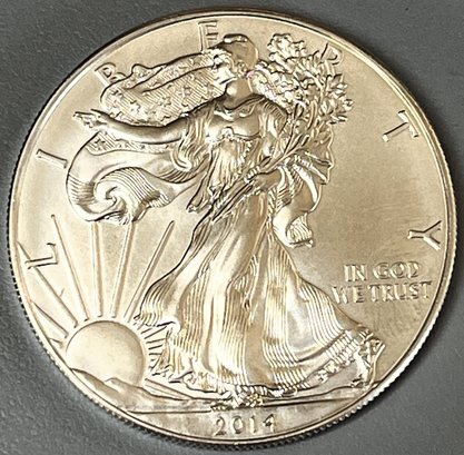 2014 One Ounce Silver Eagle Liberty Dollar (1 Of 3) - (BBR)