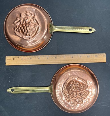 2 Ornamental Copper Pans
