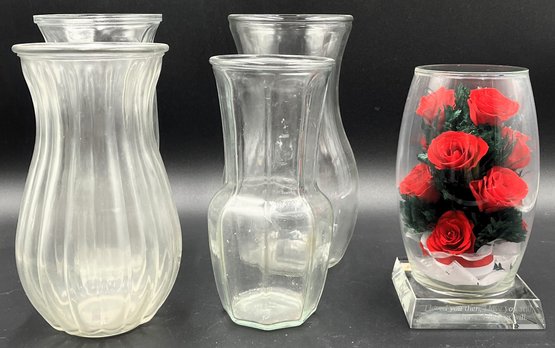 Clear Glass Vases - (FR)