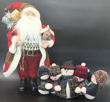 Santa With Snowman Friends - (B2)