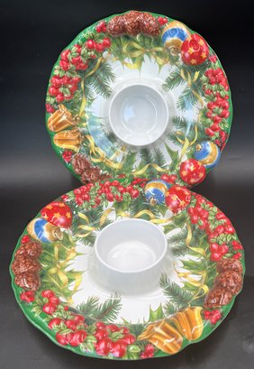 Plastic Holiday Serving Dishes - (KS)