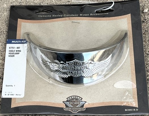 Harley Davidson Eagle Wing Headlamp Visor New In Packaging - (S1)