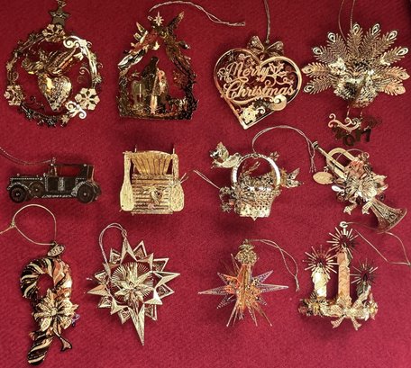 12 Danbury Mint Christmas Ornaments With Cases #3 - (B1)