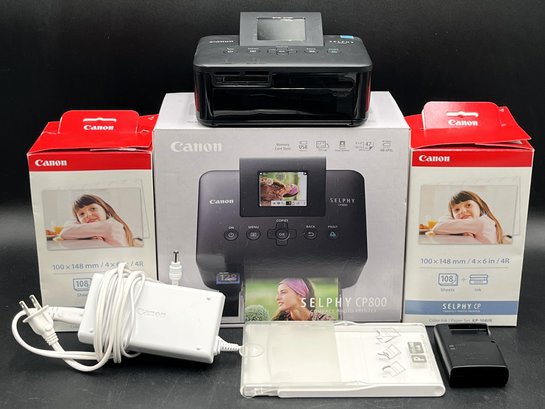 CANON Selphy CP800 Compact Photo Printer & 2 INK/Paper Sets - (FPR)