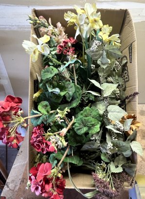 Box Of Faux Flower - (G)