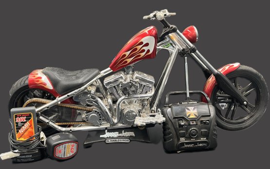 Jesse James West Coast Choppers - El Diablo II Rigid 9.6V Remote Control Motorcycle - (P)