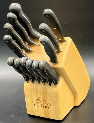 CHICAGO CUTLERY Wood Knife Block Set - (K4)