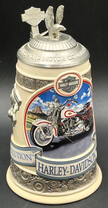Vintage The Engines Of Harley Davidson Commemorative Series Evolution Beer Stein - (a1)