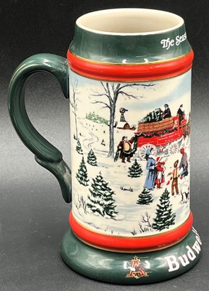 Vintage Handcrafted 1991 Budweiser Collectors Series Clydesale Beer Mug - (a1)