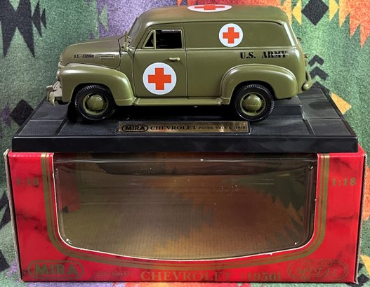 Mira USA Army 1950 Chevrolet Panel Truck 1:18 Die Cast Metal - (A6)