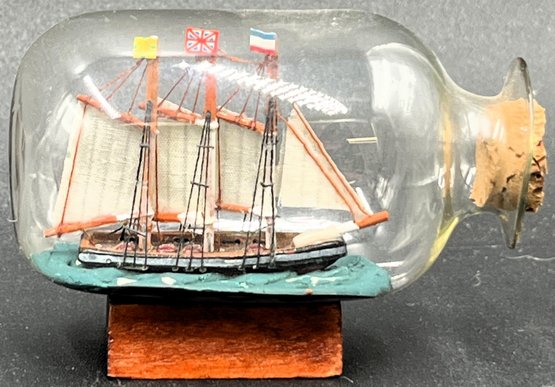 Miniature Ship In Glass Bottle - (A5)
