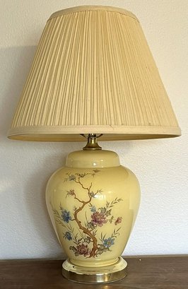 Vintage Oriental Glass Table Lamp - (D)