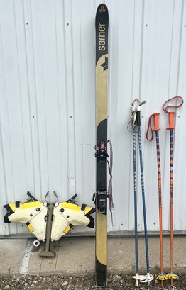 Vintage Skis, Boots, Poles - (S)