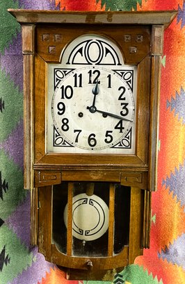 Vintage Wood Case Regulator Pendulum Clock - (A2)