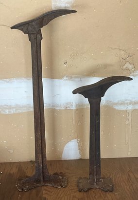 Lot Of 2 - Vintage Cast Iron Cobbler Shoe Anvil