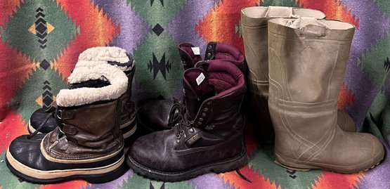 3 Pairs Men's Size 10 Boots - (TR6)