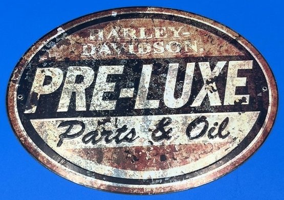 Vintage Metal Sign Harley Davidson Pre-luxe Parts And Oil - (A5)