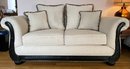 Washington Furniture Sleigh Styled Love Seat With Reversible Pillows - (LR)