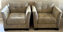 Set Of 2 Stylish Accent Chairs With Pillows -