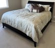 ARHAUS Furniture King Size Wood Bed With Denver Mattress CO. Madison Euro Top Mattress -(G)