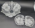 2 New Serving Dishes 'hibiscus Frost' By Mikasa (DB3)