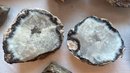 Beautiful Geode Bookends And Rock Collection