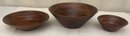 3 Solid American Walnut Bowls (KB3)