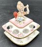 Vintage Porcelain Trinket Holder With Candle From Japan - (A3)