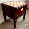 Beautiful Wood Chess/backgammon End Table - (U)