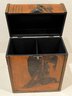 Wood Orient Design Double Bottle Wine Box - (U)