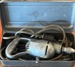 Vintage CUMMINS Handheld Electric Drill With Lots Of Drill Bits In Metal Case