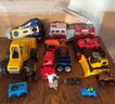 Lot Of 14 Misc Sized Vehicle Toys In Storage Tote
